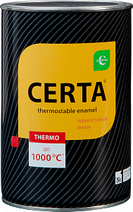 Термостойкая эмаль Certa, 0,8 кг (черная)