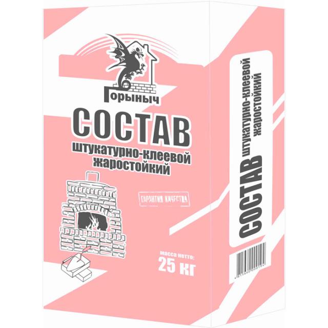 Штукатурно – клеевой жаростойкий состав Горыныч 25кг.